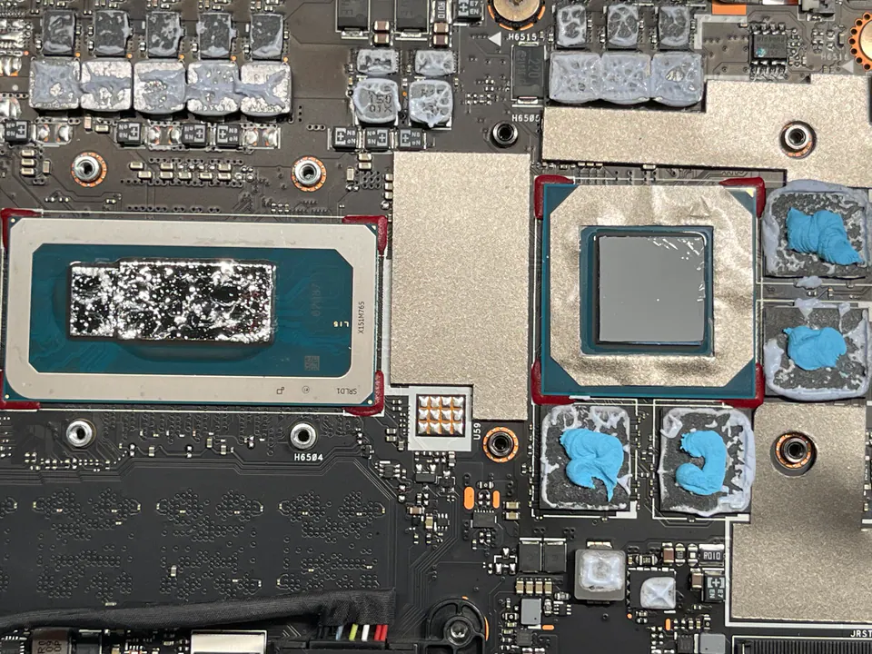 ASUS ROG Flow Z13 CPU 液態金屬與 GPU 相變片完成配置