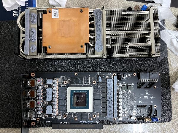 EVGA GeForce RTX 3080 XC3 ULTRA GAMING｜新卡更換導熱貼